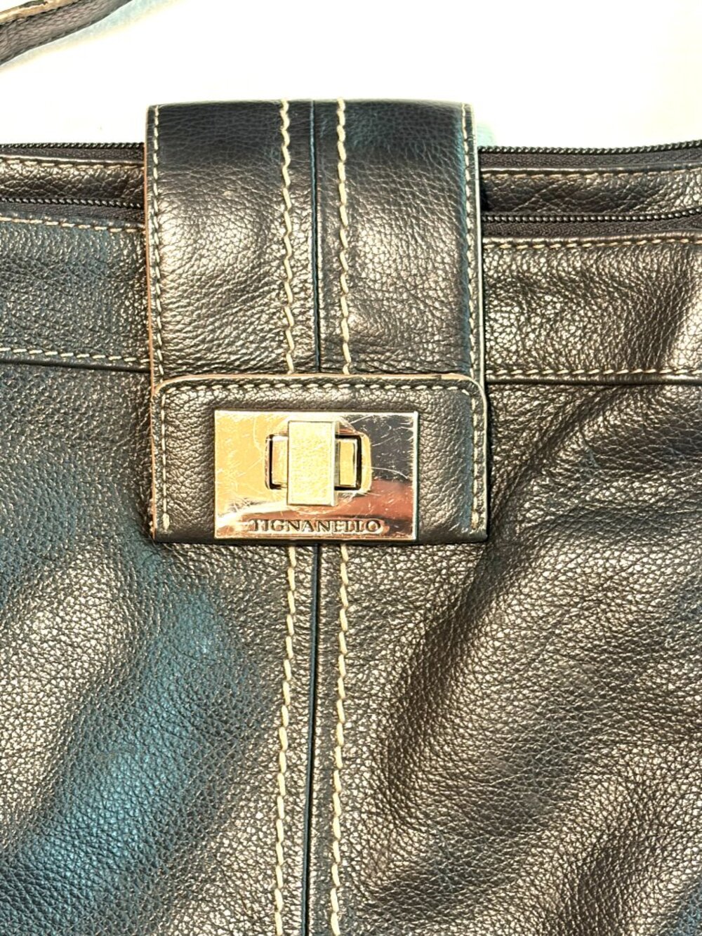 Vintage Tignanello purse black leather - Picture 4 of 13